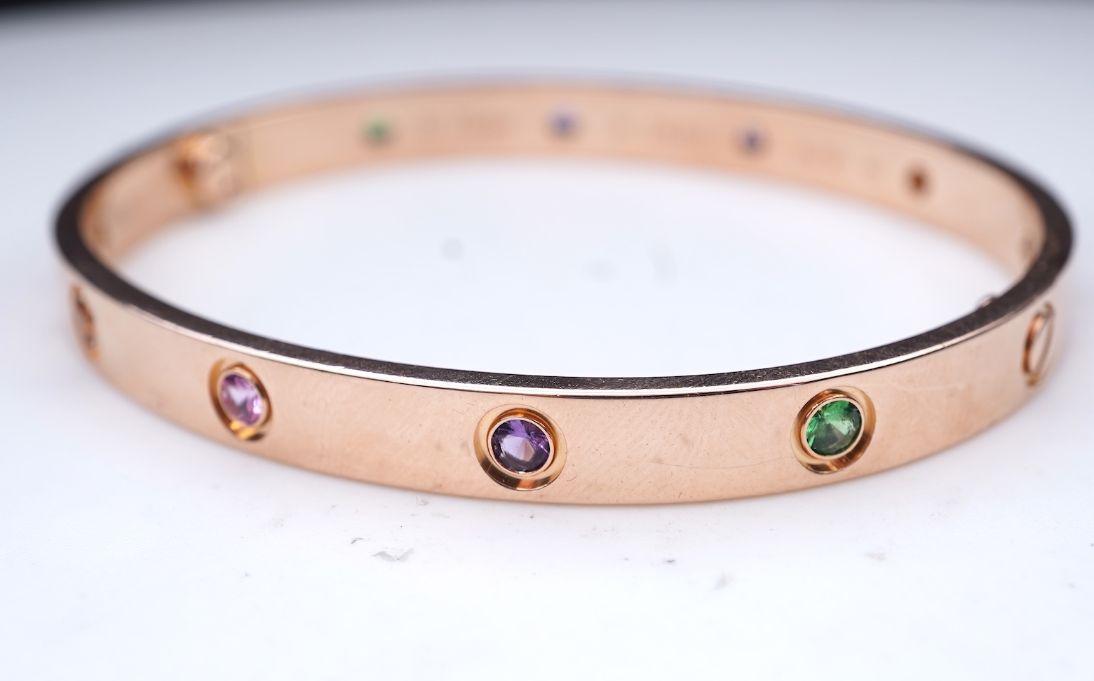 Cartier, a multi-gem 'LOVE' bangle